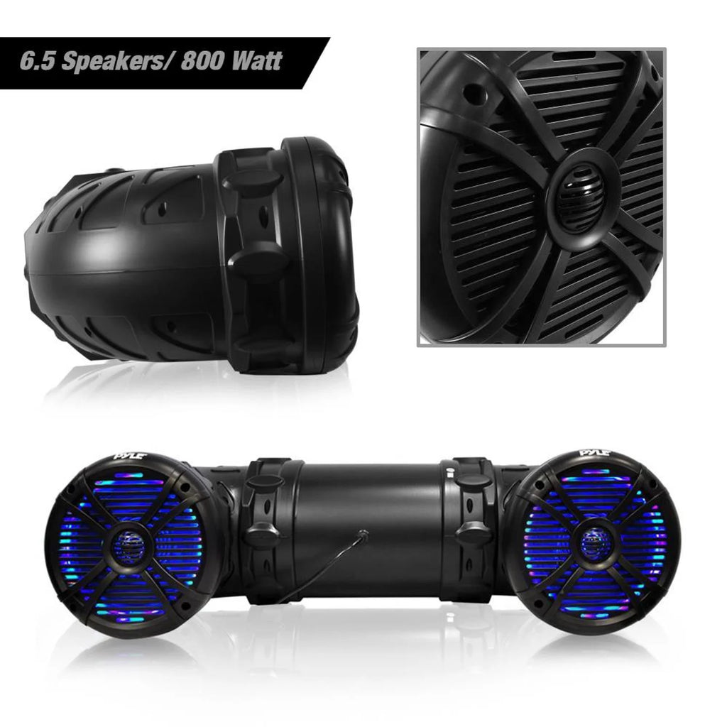 800 Watt Portable Waterproof Bluetooth Speaker with LED Lights H61394