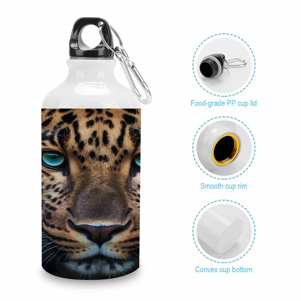 Gold Leopard 400ml Sport Aluminum Water Bottle with Twist Cap D7125