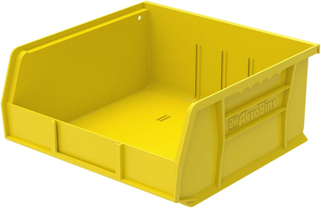 Plastic Storage Bin Hanging Stacking Containers, 11-Inch x 11-Inch x 5-Inch, Blue, 6-Pack U956241