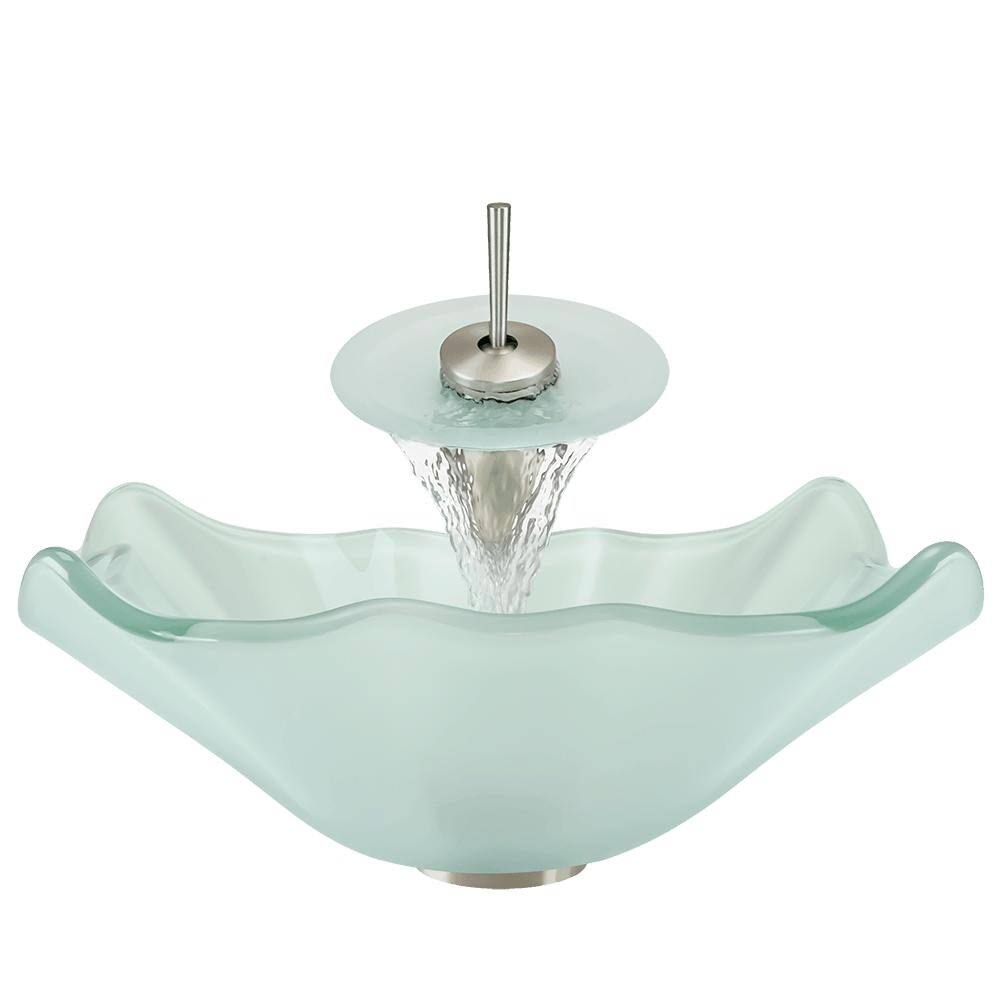 Brushed Nickel Vessel Faucet Ensemble M18922