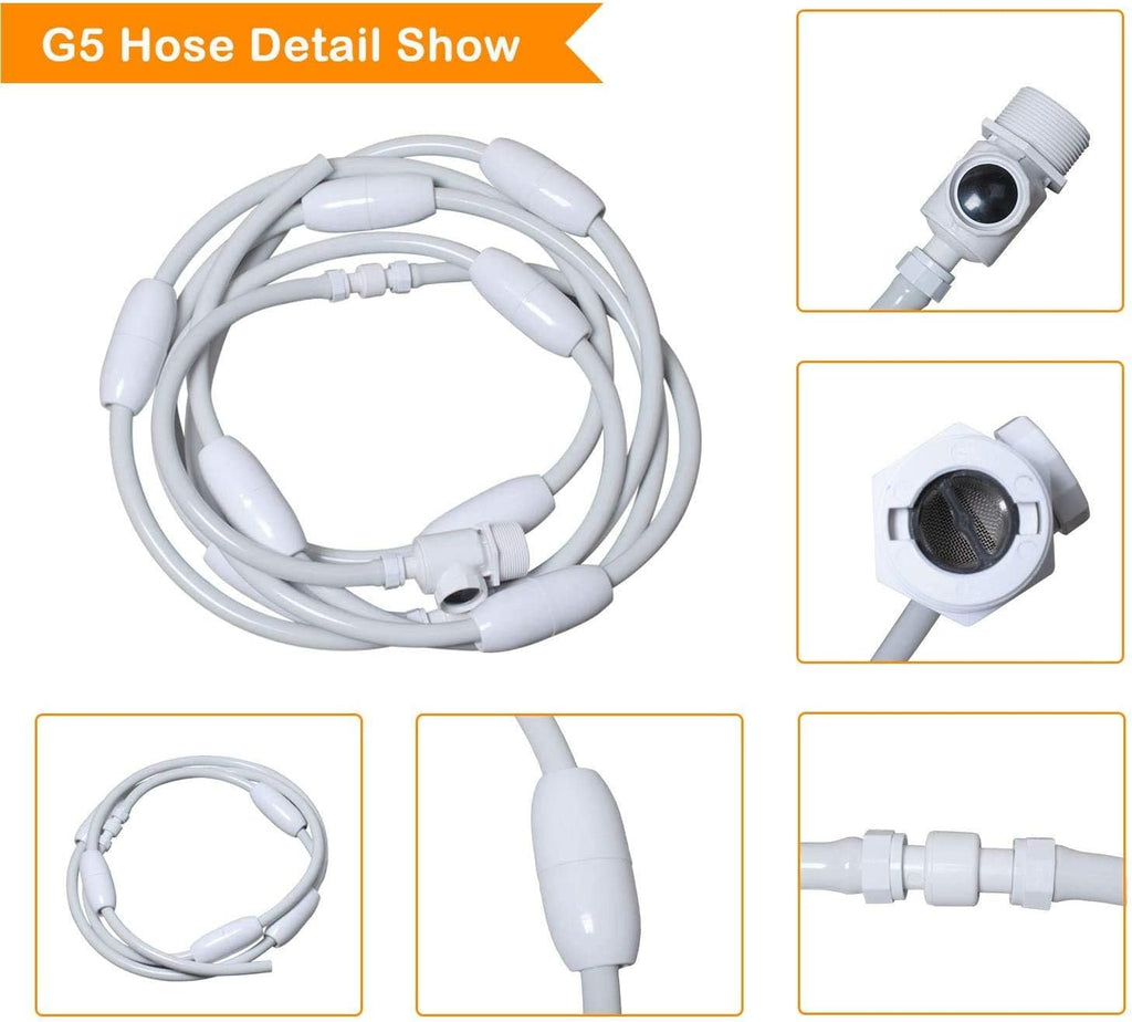 23.6 Feet Pool Cleaner Feed Hose with Universal Wall Fitting Connector M817