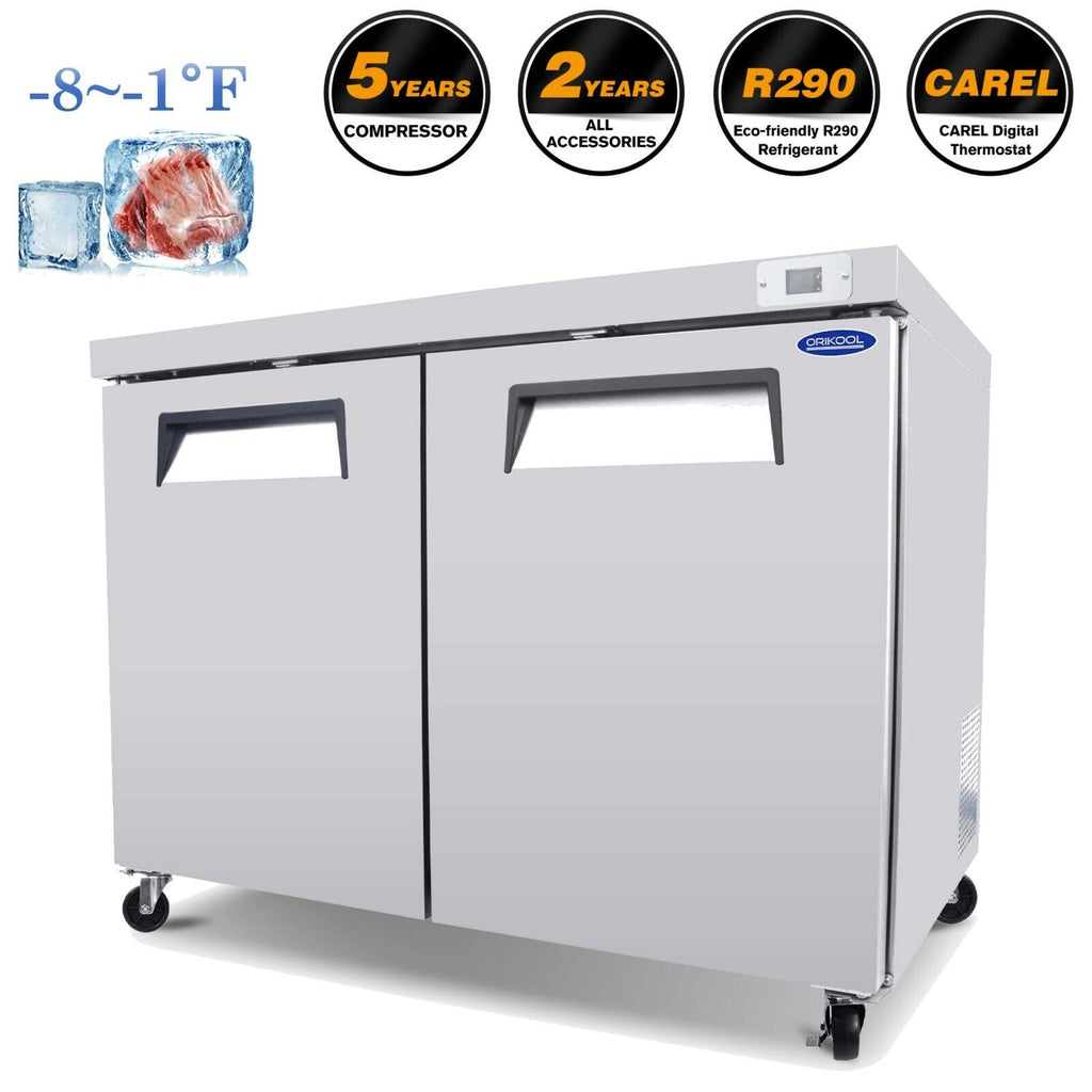 48" Under Counter Freezer on Wheels Casters O768