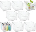 Clear Plastic 8 Pack Storage Basket Bin S471
