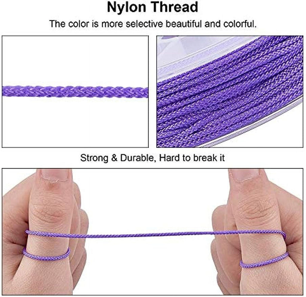 10 Colors 19 Yards/Roll 1.5mm Braided Nylon Threads 10Rolls/Set Q895