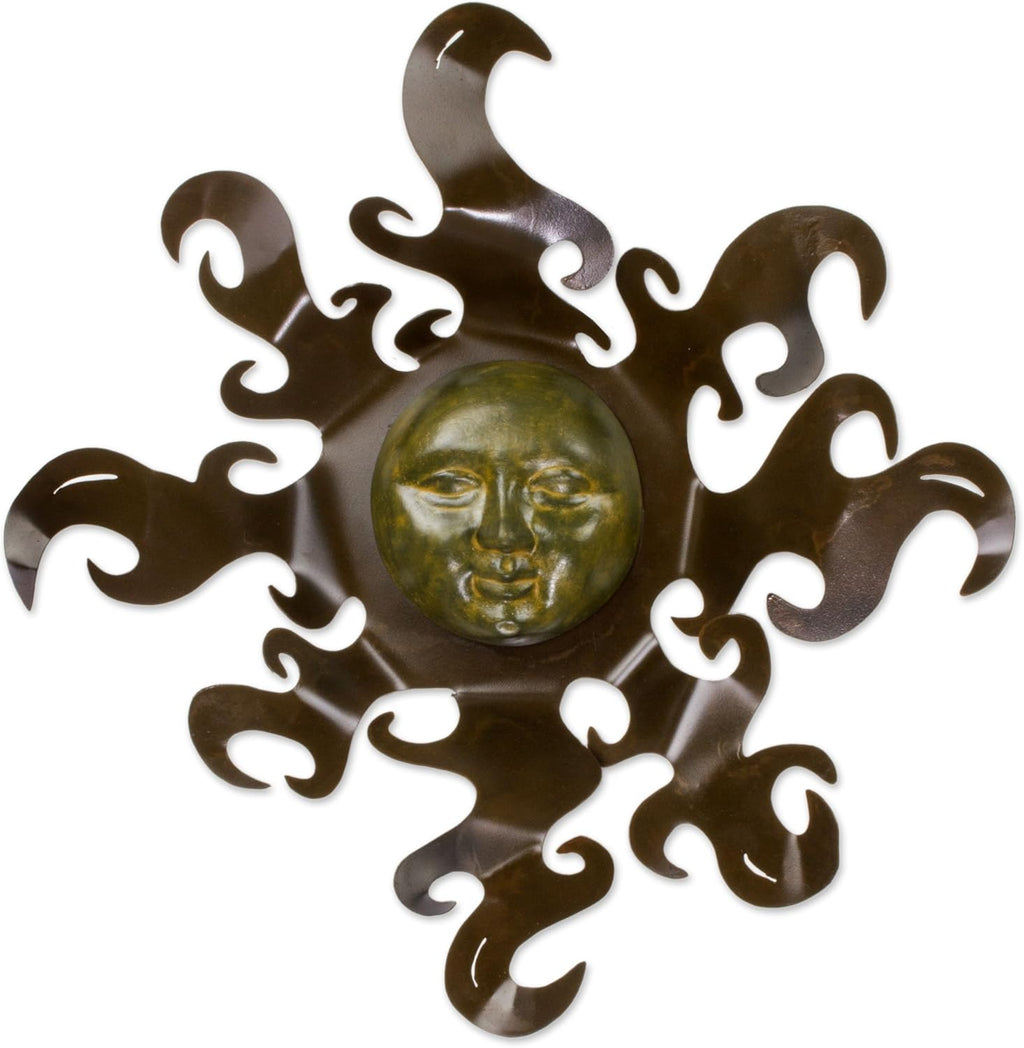 Large Painted Steel and Ceramic Wall Art K25096