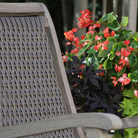 3-Piece Grey Eucalyptus Wicker Rocking Chair Set O39142