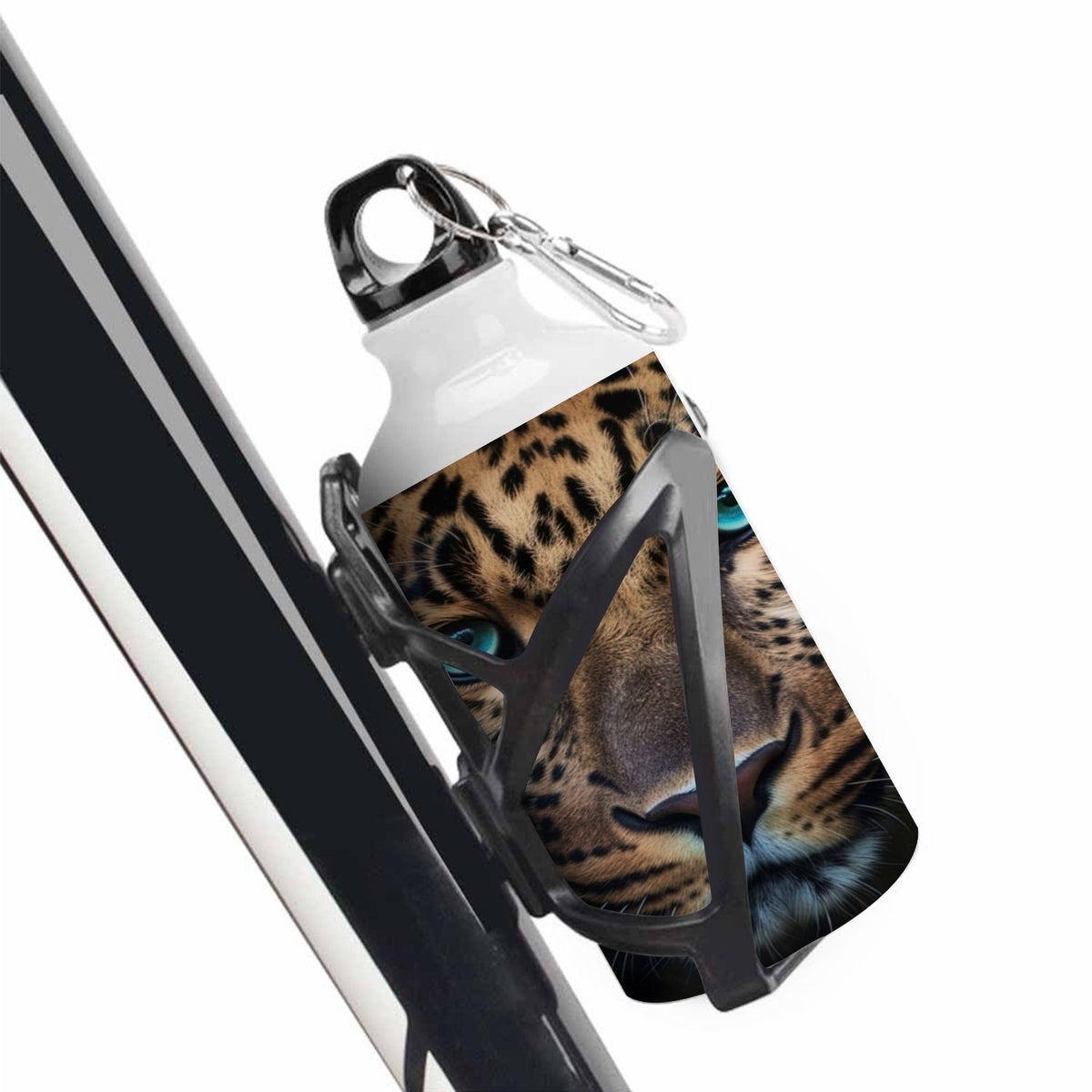 Gold Leopard 400ml Sport Aluminum Water Bottle with Twist Cap D7125