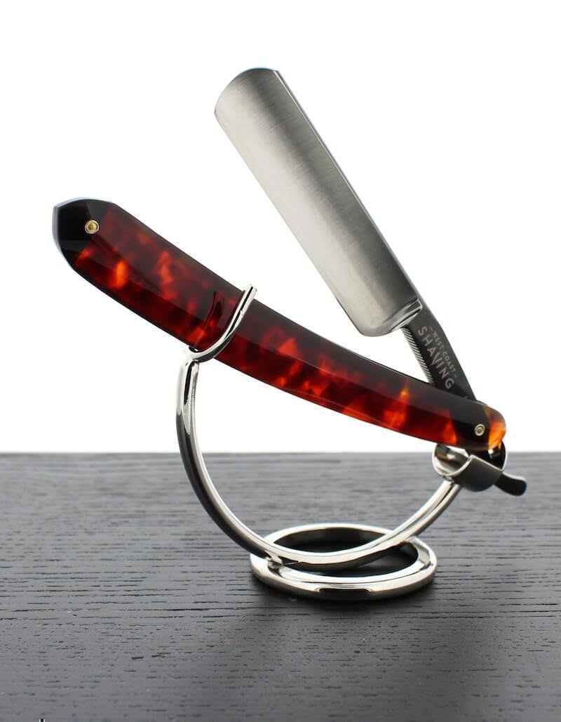 Red Tortoise Shell Straight Razor, 5/8 Carbon Steel C9617