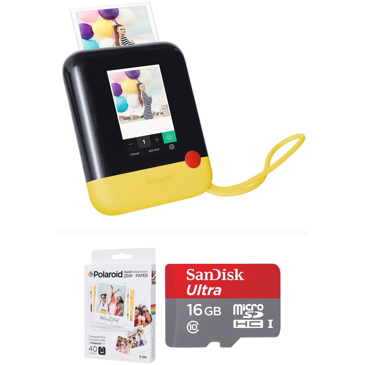 Yellow Instant Print Digital Camera L415595