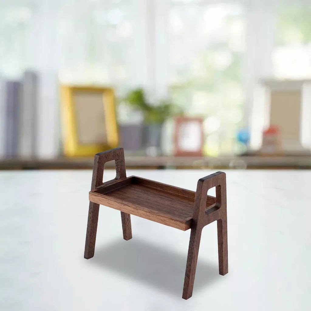 Black Walnut Mini Shelf Rack Dollhouse Furniture F86171