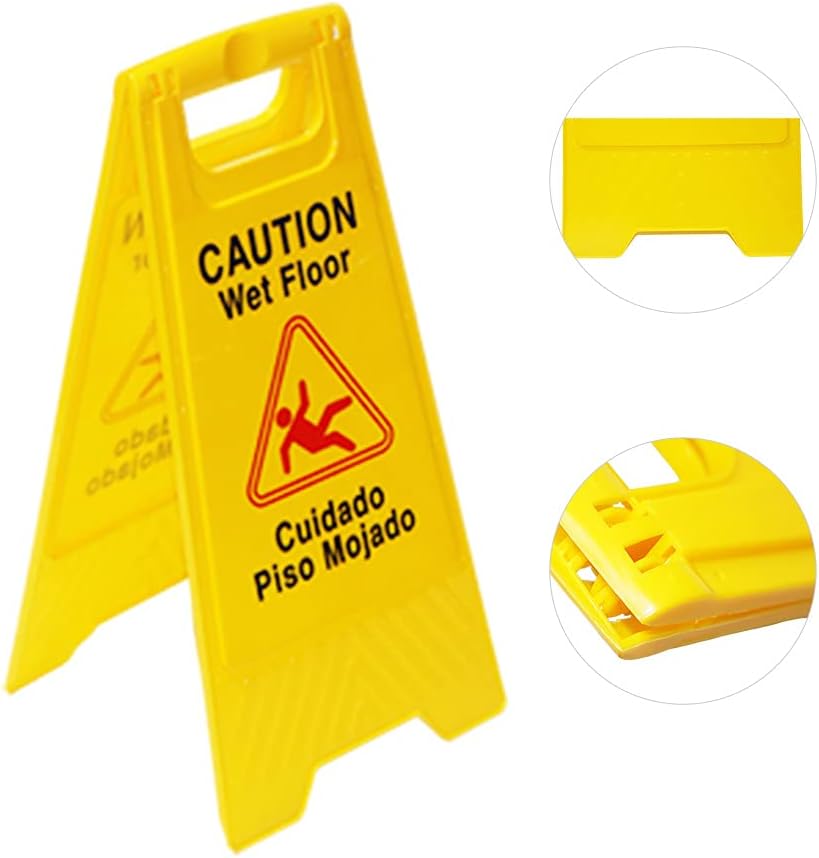 10 Pack Double Sided Yellow Wet Floor Sign H888108