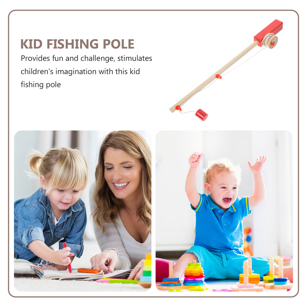 Magnetic Wooden Fishing Rod Toy Game B811118