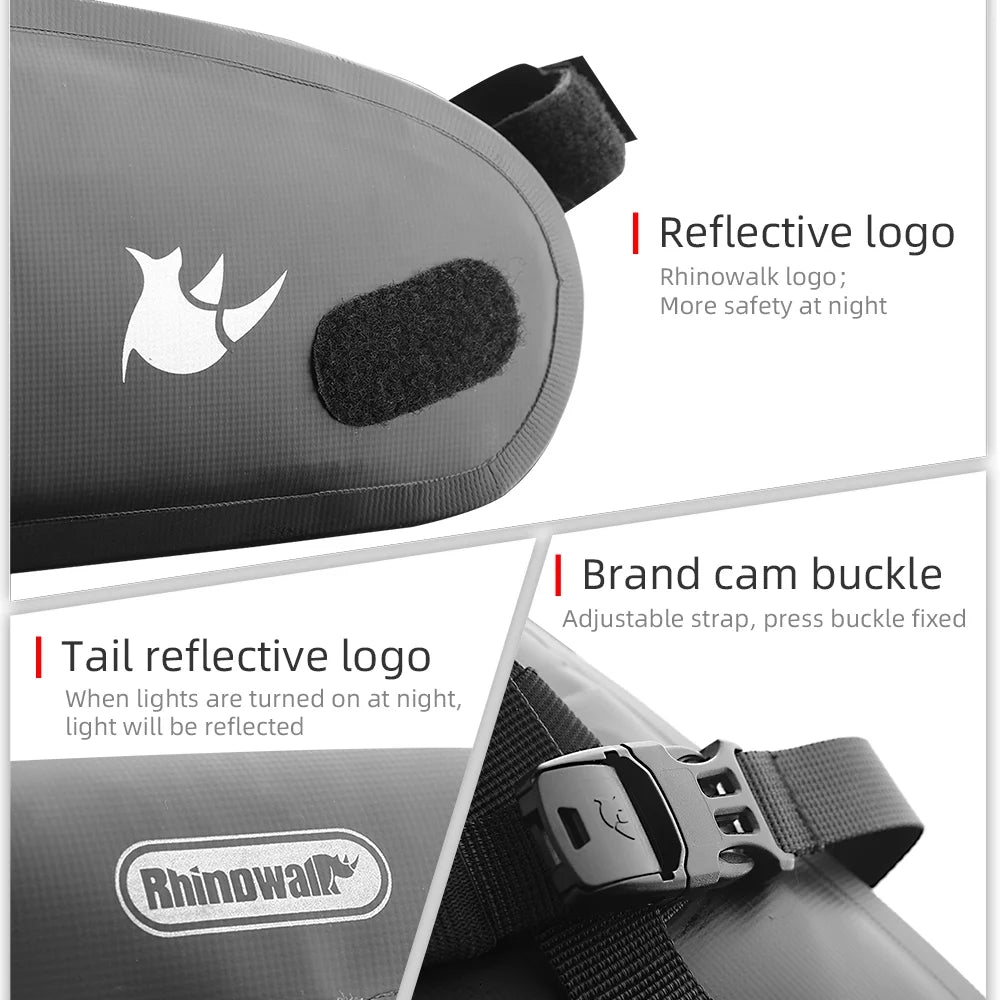 Waterproof Bike Saddle Bag, 4L Cycling Tail Bag Z163139