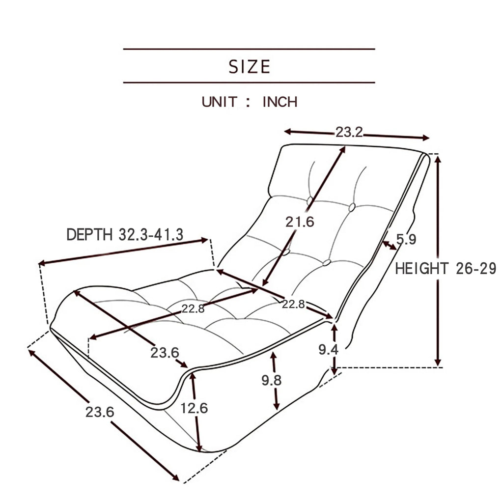 Reclining Floor Chair with Ottoman X5168