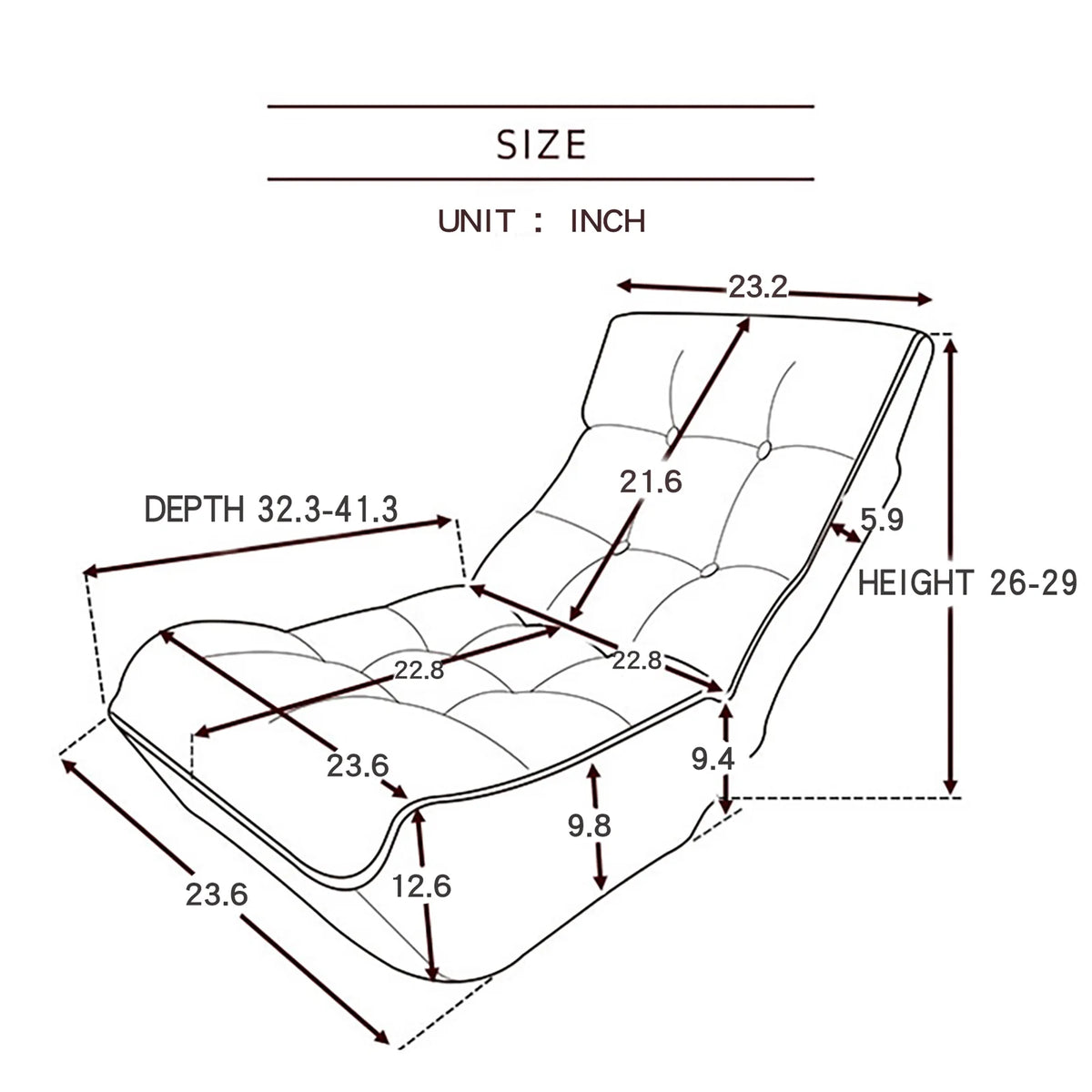 Reclining Floor Chair with Ottoman X5168