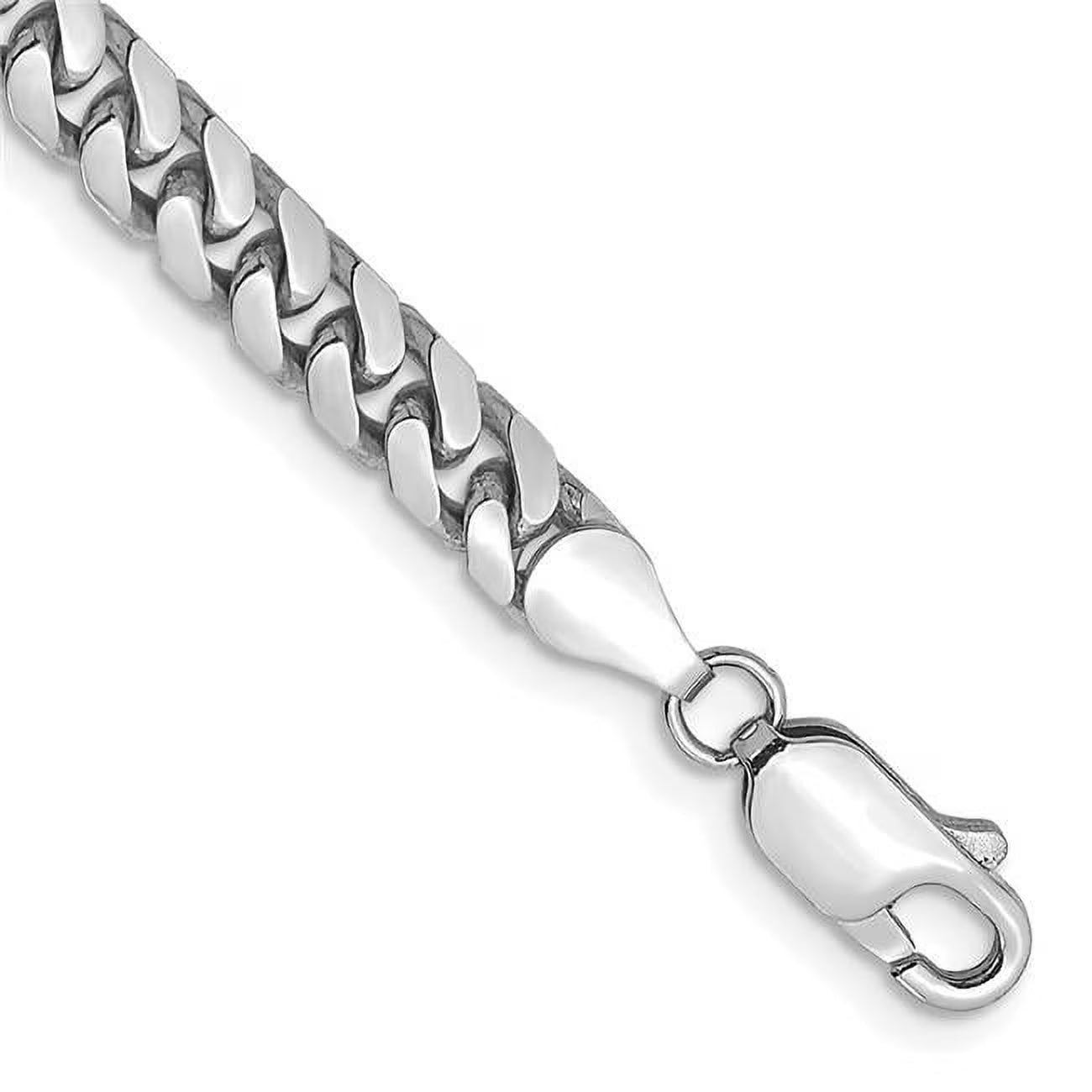 14K White Gold 4.3 mm Solid Miami Cuban Chain K900136