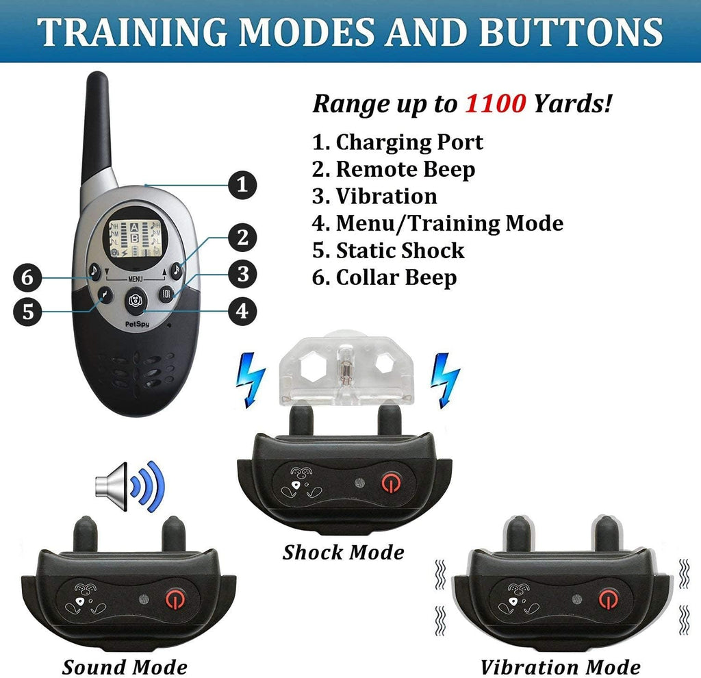Waterproof Rechargeable Remote Training Dog Collar Pack of 2 L75385