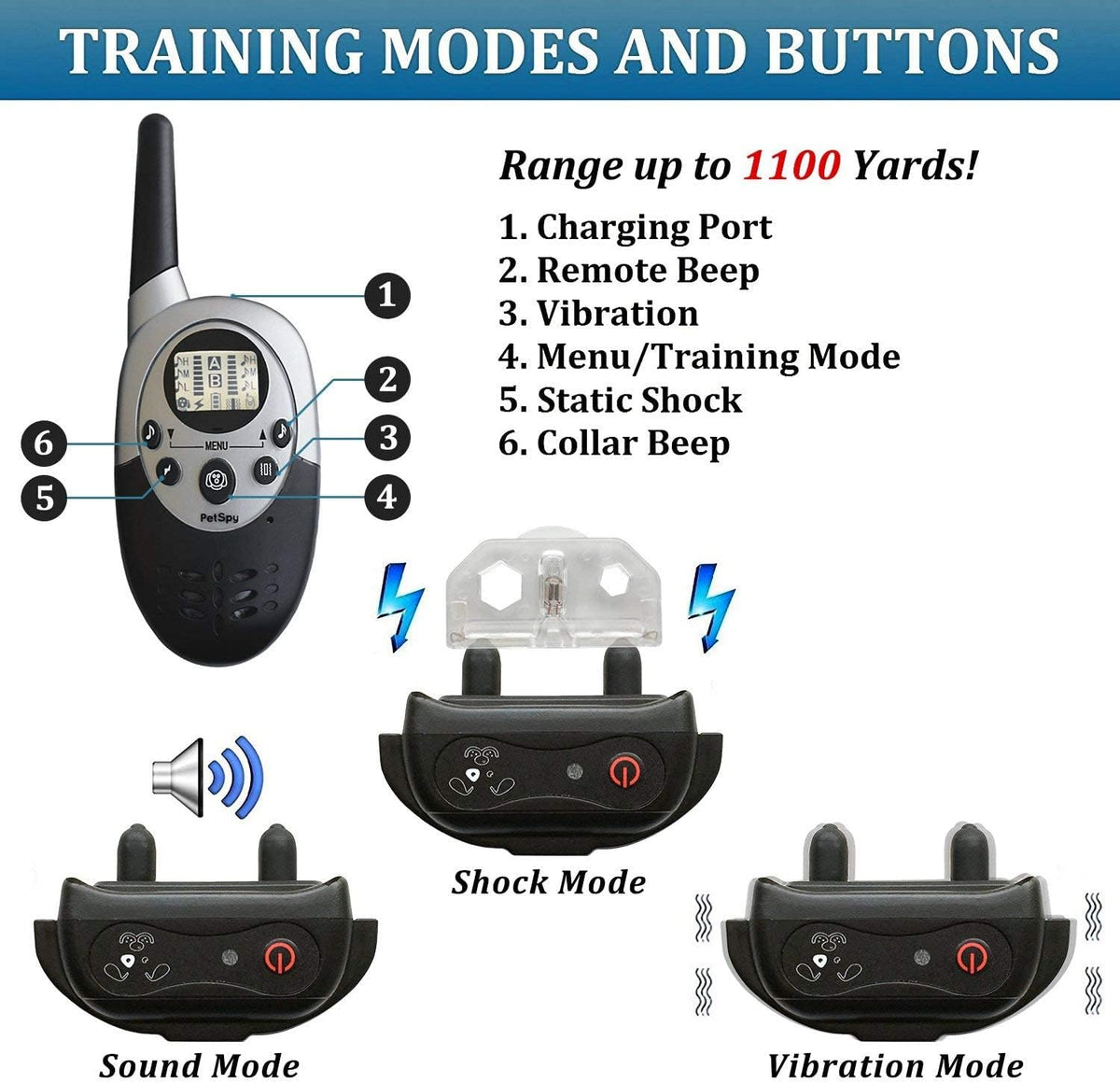Waterproof Rechargeable Remote Training Dog Collar Pack of 2 L75385