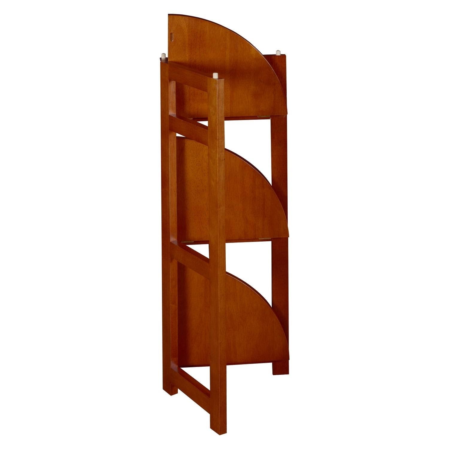 Cherry High Corner Folding Bookcase X861006