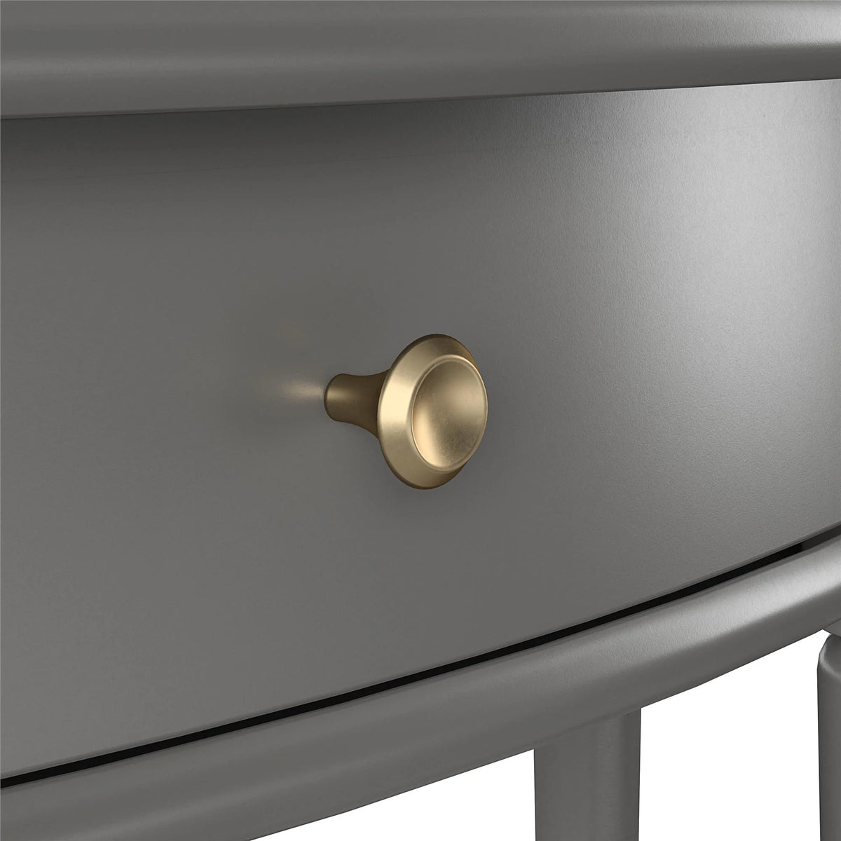 Gray Half-Moon Console Table I506