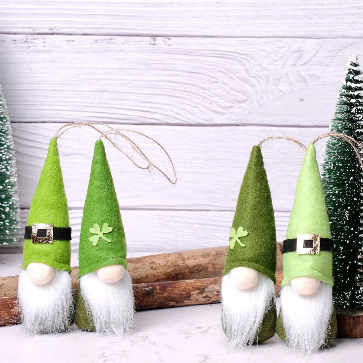 St Patricks Day Gnome Doll Ornaments Set F787
