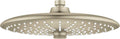 Brushed Nickel Shower Head with 3 Spray Patterns, 2.5 gpm Y133275