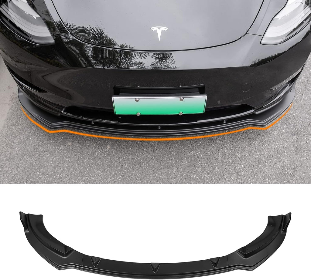 Matte Carbon Fiber Pattern Front Bumper Lip Kit F2460