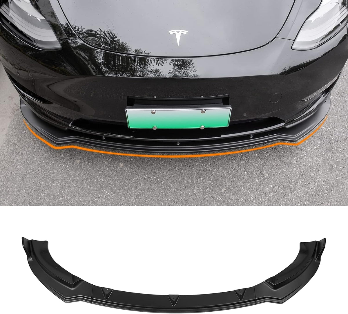 Matte Carbon Fiber Pattern Front Bumper Lip Kit F2460