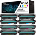 8 Pack Toner Cartridge Replacement for HP Color Enterprise M652n M652dn M653dn M653x M653dh MFP M681dh M681f Flow MFP M681f M681z M682z Q2425