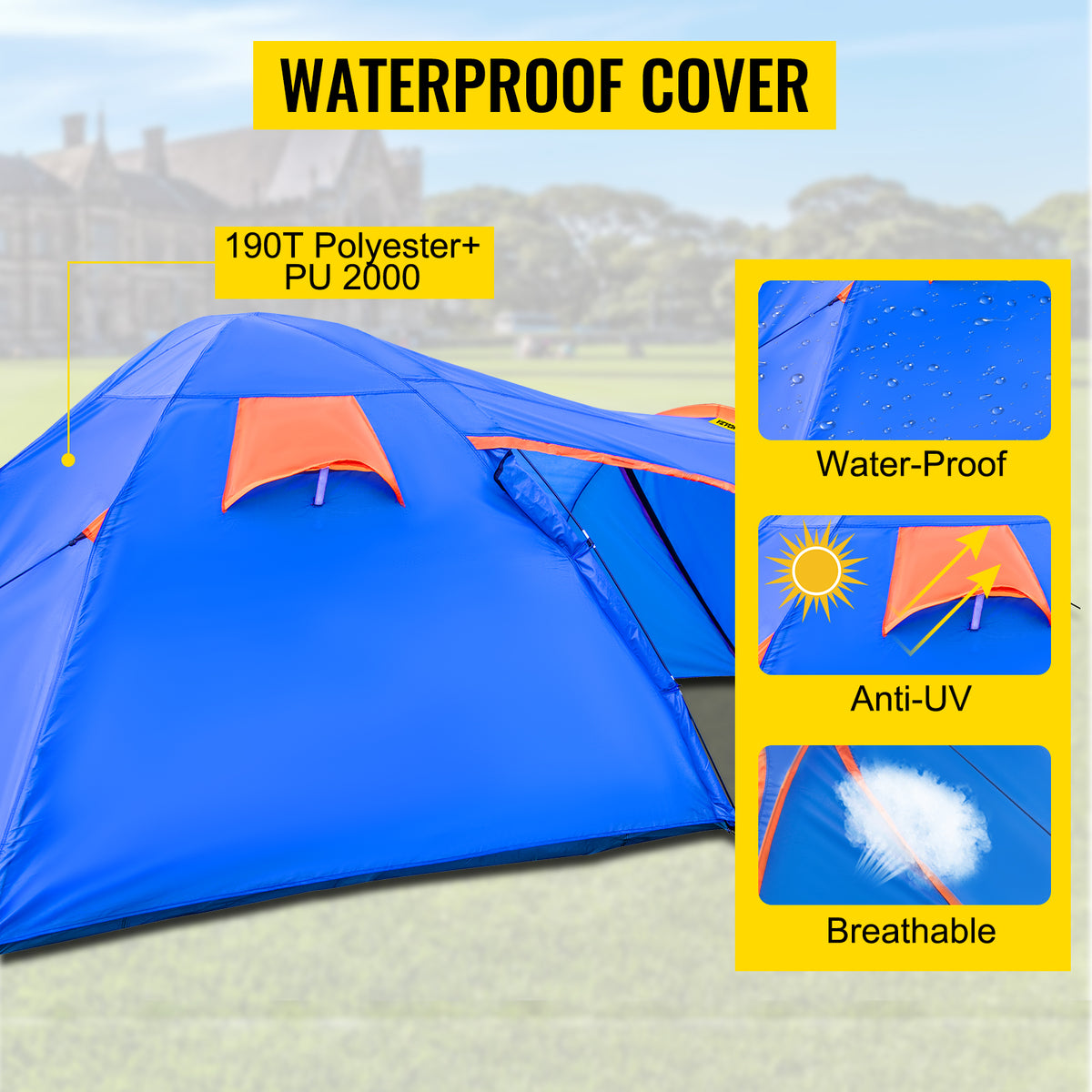 Waterproof Motorcycle Camping Tent with Motorcycle Port N536