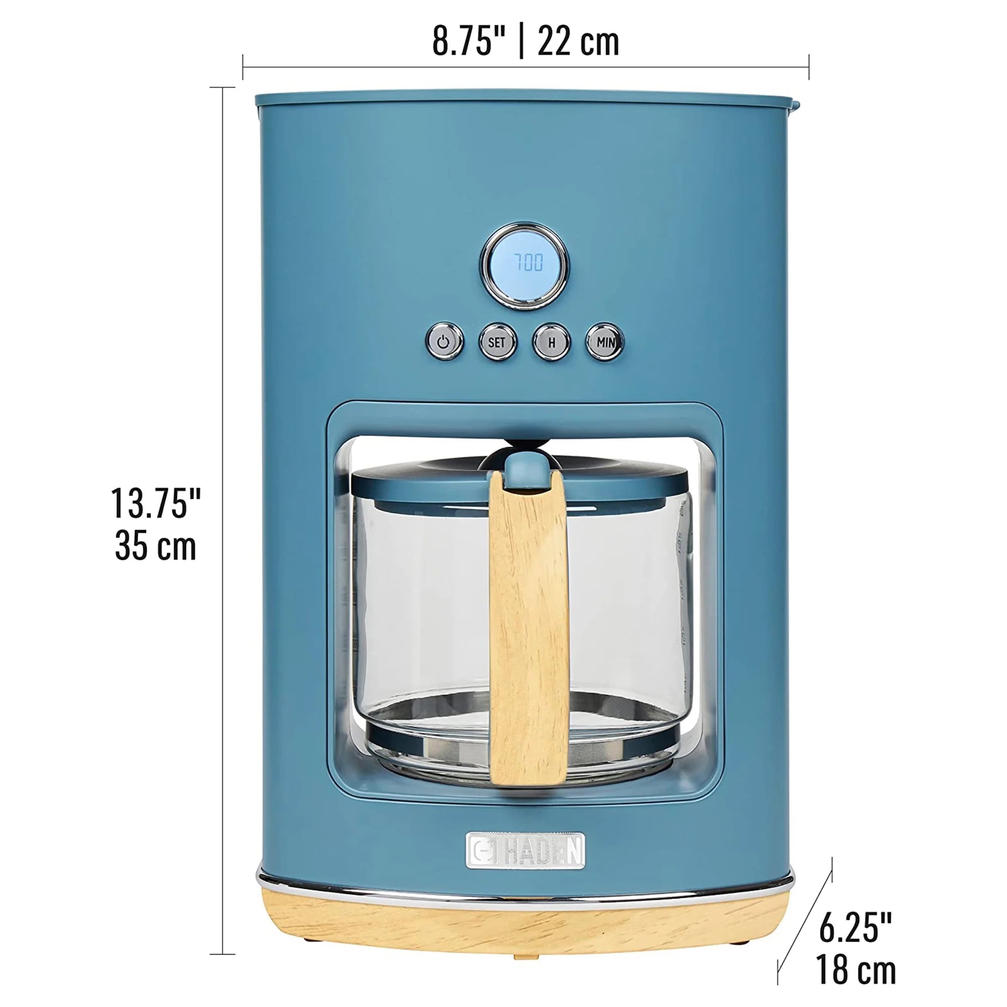 Stone Blue 10 Cup Coffee Maker with LCD Display F3107