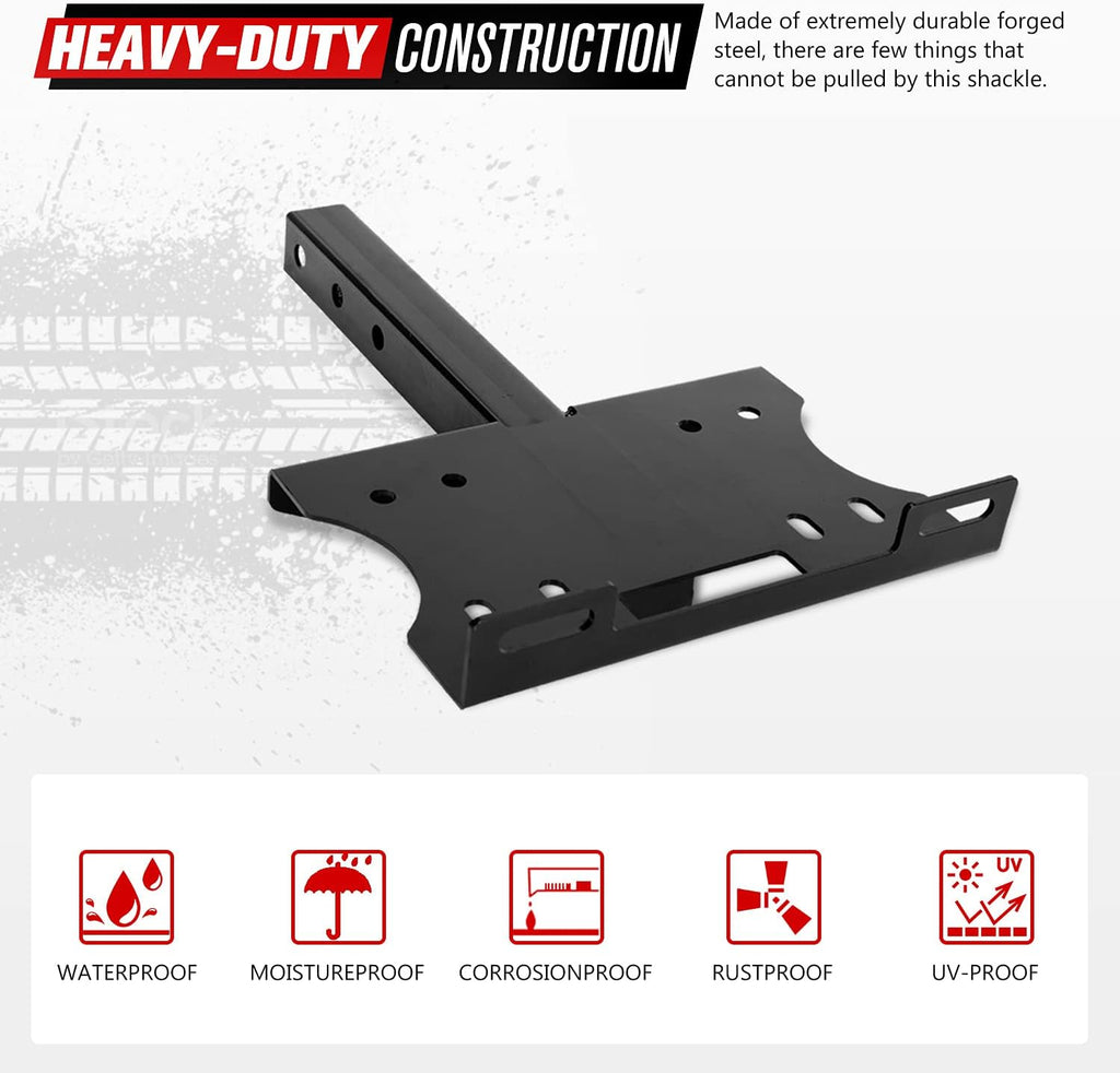 Winch Cradle Winch Mounting Plate Universal 2" Trailer Hitch Winch Mount Bracket Pack of 2 K593