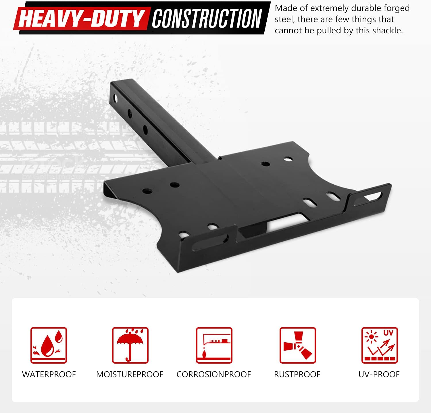 Winch Cradle Winch Mounting Plate Universal 2" Trailer Hitch Winch Mount Bracket Pack of 2 K593