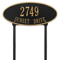 Oval Lawn Two Line Black Silver T545887