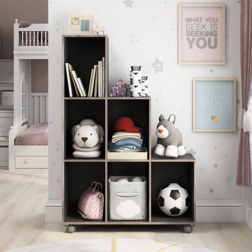 White 6-Shelf Display Cabinet E888