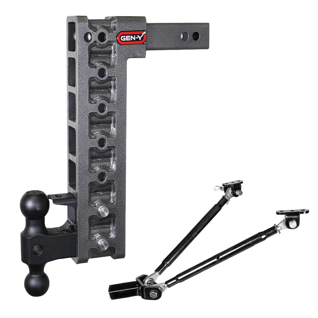 Adjustable 15" Drop Hitch with Dual-Ball, Pintle Lock, Stabilizer Kit for 2" Receiver V487217