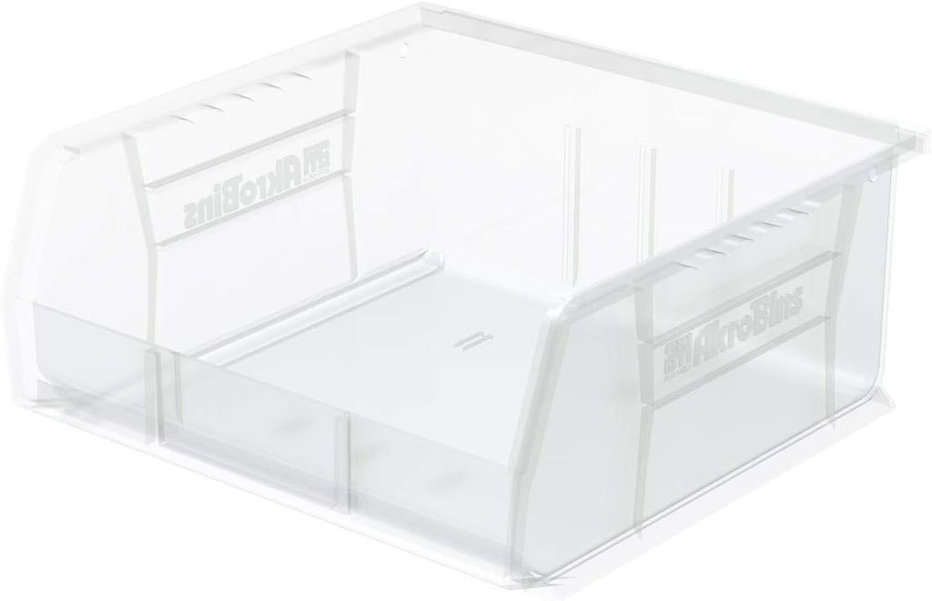 Plastic Storage Bin Hanging Stacking Containers, 11-Inch x 11-Inch x 5-Inch, Blue, 6-Pack U956241