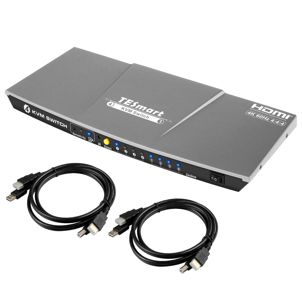 4-Port HDMI KVM Switch with 2 Pcs 5ft KVM Cables N284840