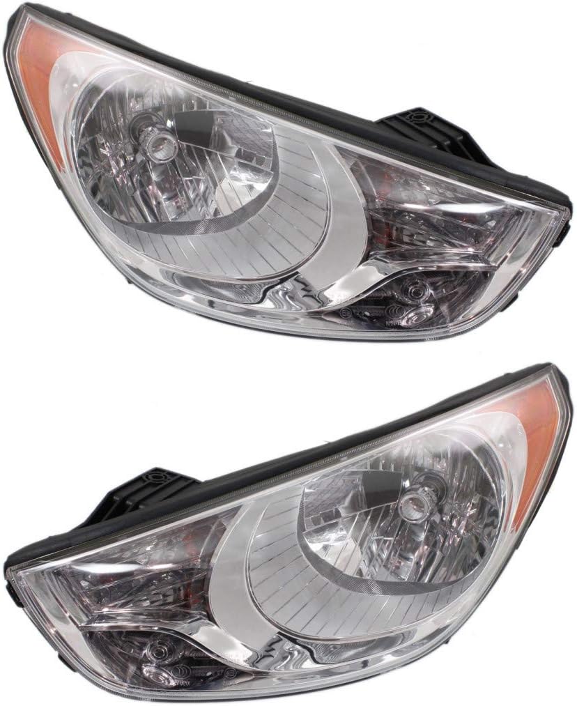 Headlight Driver and Passenger Side with Bulbs Z145