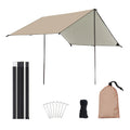 Waterproof Camping Tarp with Poles T1673