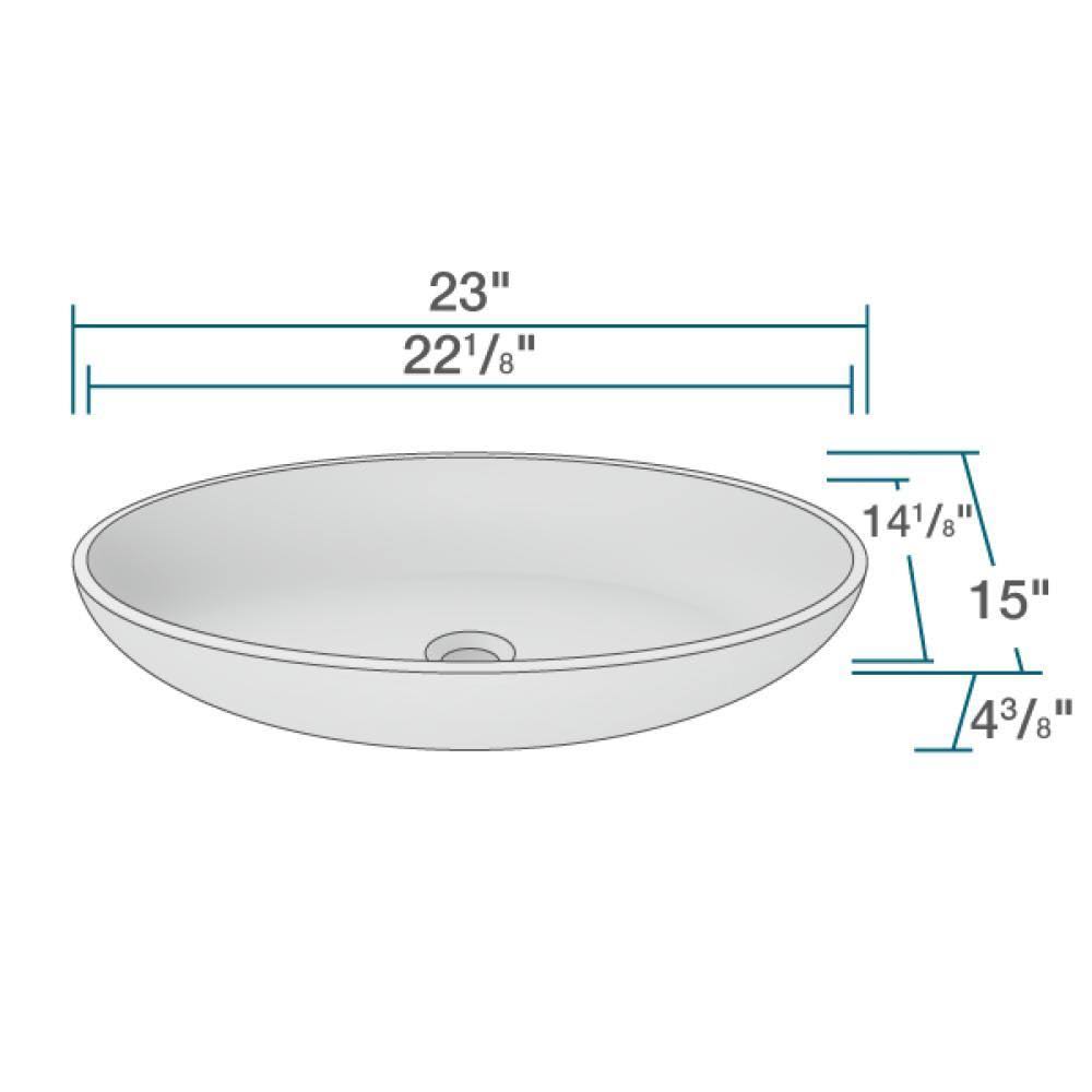 Stone Composite Oval Vessel Sink Z2068