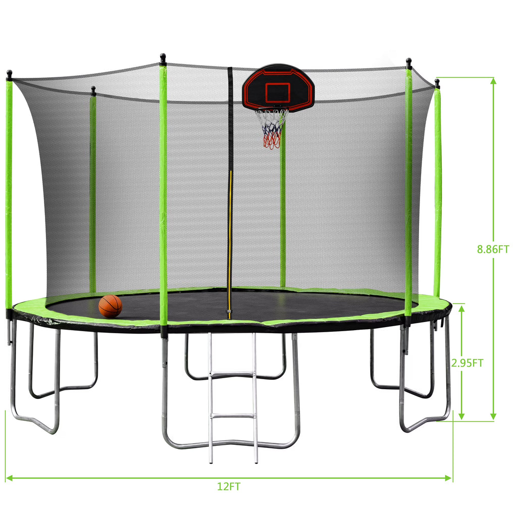 12ft Green Trampoline X3336