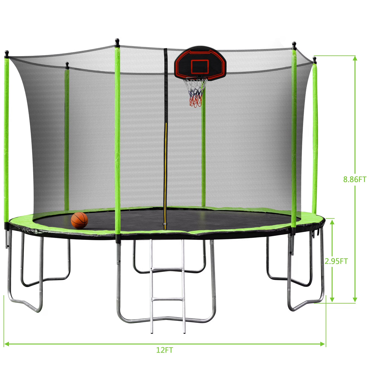 12ft Green Trampoline X3336