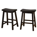 Set of 2 Black Saddle Stools B57855