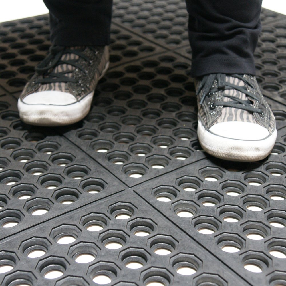 Black Anti-Fatigue Rubber Matting O697418