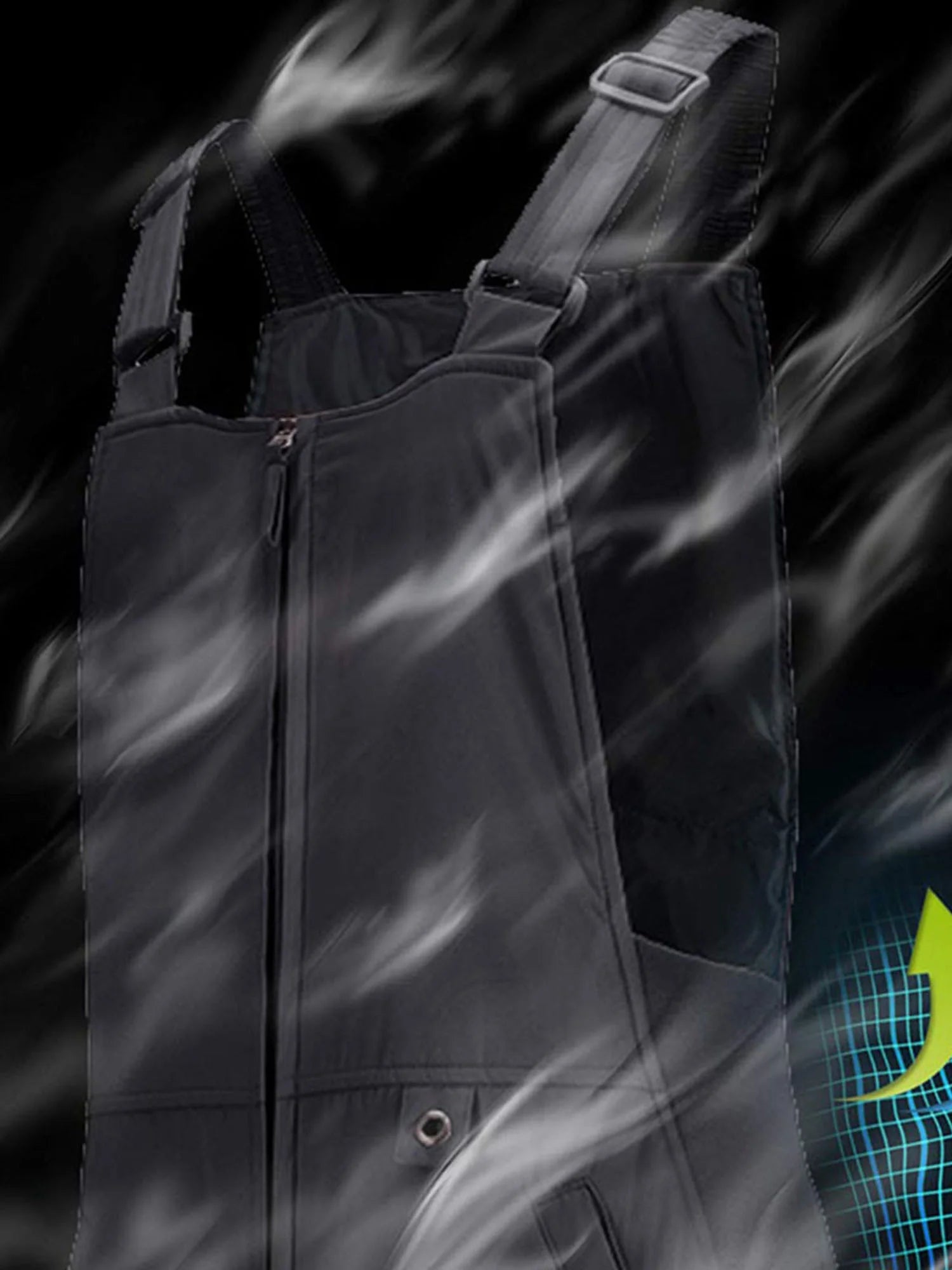 Waterproof Insulated Ski Bibs Overalls with Pockets Q379
