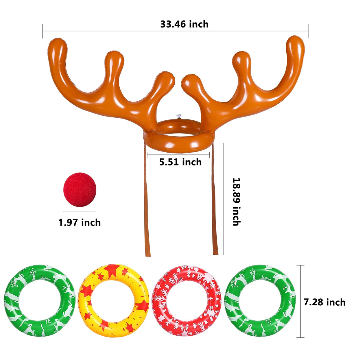 Inflatable Reindeer Antler Ring Toss Game O6174
