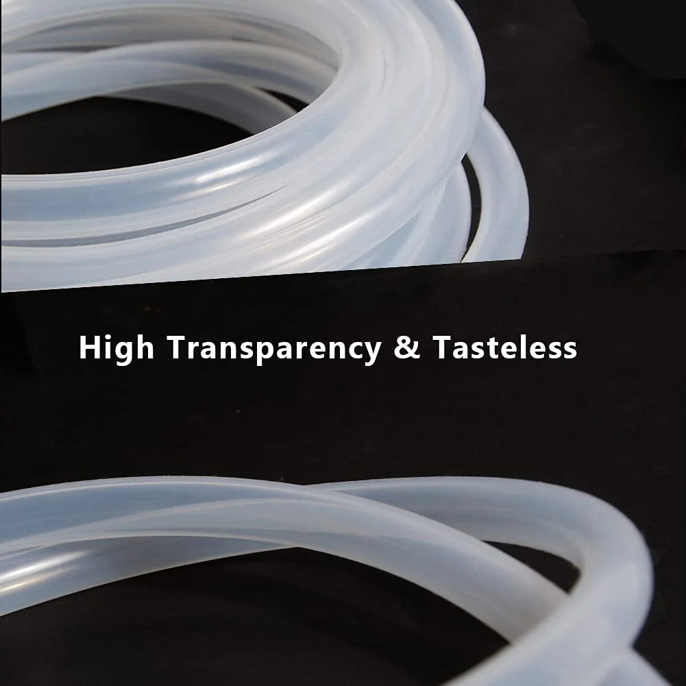 3/8" ID x 9/16" OD Silicone Tubing Food Grade Pure Silicon Tube, 3.28ft Length X351