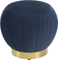 Navy Round Ottoman E6025