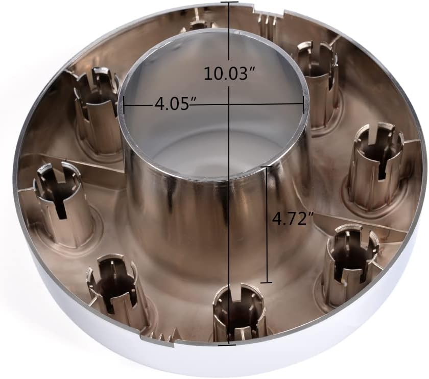 Chrome Open Dually Front Wheel Center Hub Cap Pack of 2 G626